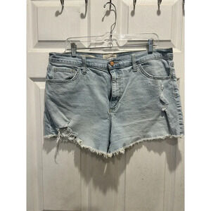 Universal Thread Women's High‎ Rise Shortie Jean Shorts Light Blue 14
